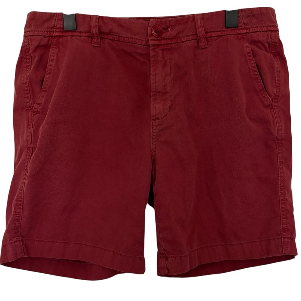 🔴 J. Crew Sunday Slim Chino Shorts Size 8 Burgundy Red Style E8487